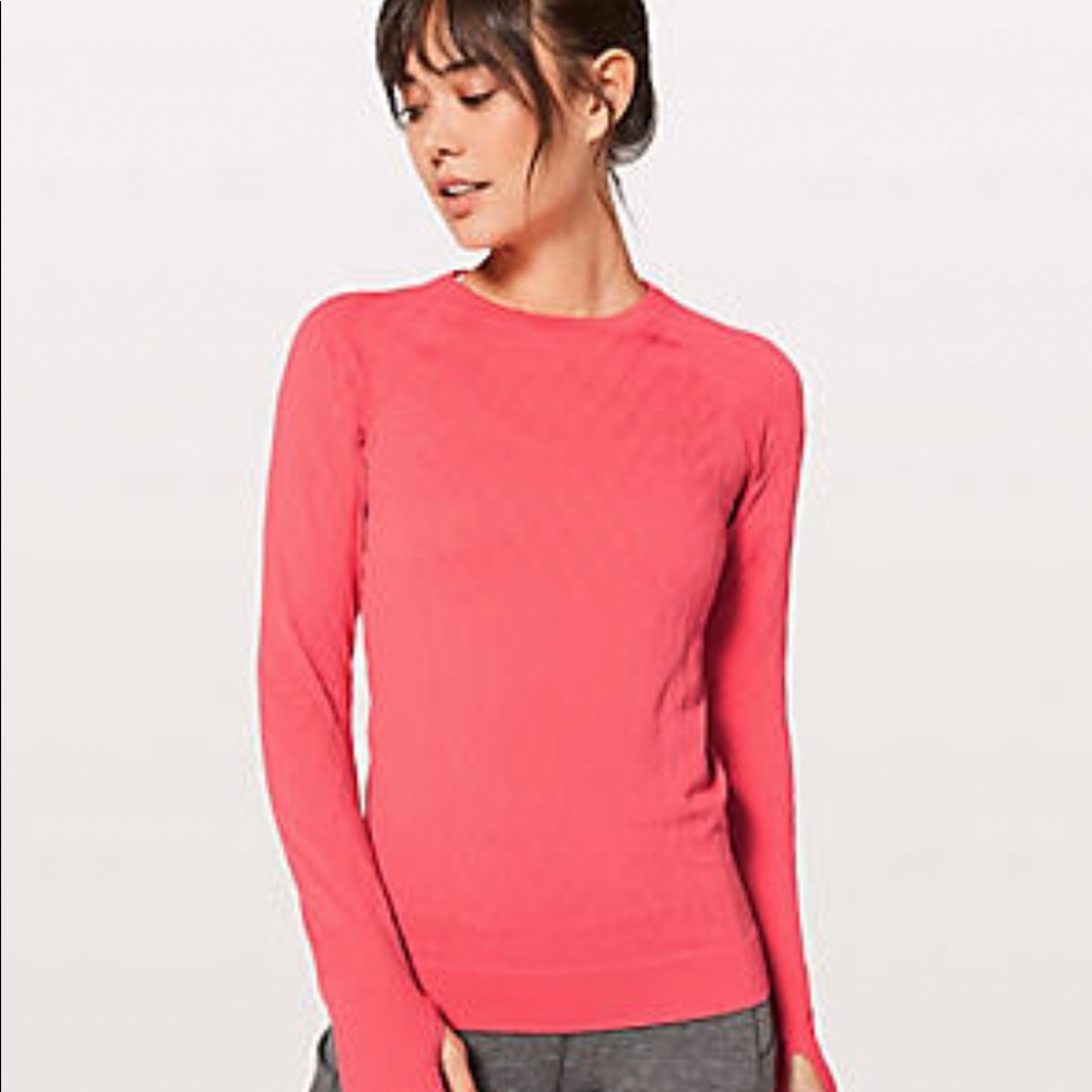 Lululemon bright peach long sleeve